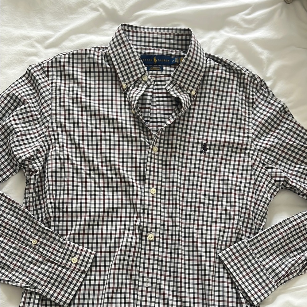 Polo by Ralph Lauren Black and White Casual Button Down Shirt